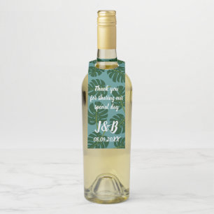 Eigen tropische palmbladeren van Monstera Flessenhanger