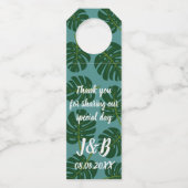 Eigen tropische palmbladeren van Monstera Flessenhanger (Voorkant)