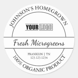 Eigen tuin Microgreens met Logo Label