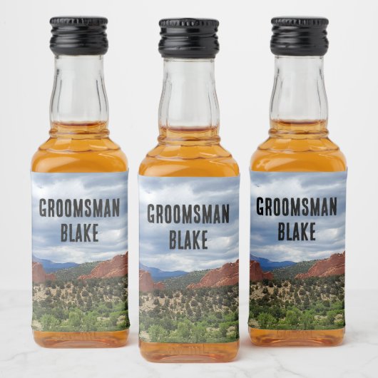 Eigen tuin van Gods Groomsman Gift Likeurfles Etiket (Flessen)