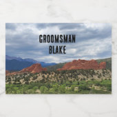 Eigen tuin van Gods Groomsman Gift Likeurfles Etiket (Enkel label)