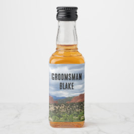 Eigen tuin van Gods Groomsman Gift Likeurfles Etiket