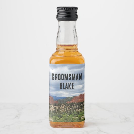 Eigen tuin van Gods Groomsman Gift Likeurfles Etiket (Voorkant)