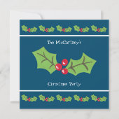 Eigen uitnodiging voor kerstfeestdagen in Holly en (Voorkant)