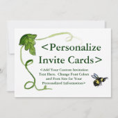 Eigen uitnodigingen voor honingbijen (Voorkant)