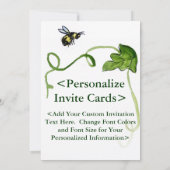 Eigen uitnodigingen voor honingbijen (Achterkant)