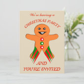 Eigen uitnodigingen voor kerstfeestdagen Gingerbro (Staand voorkant)