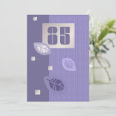 Eigen uitnodigingen voor viering 85e verjaardag (Staand voorkant)