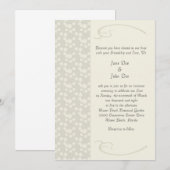 Eigen uitvindingen voor fijne Cream Floral Wedding Kaart (Voorkant / Achterkant)