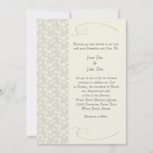 Eigen uitvindingen voor fijne Cream Floral Wedding Kaart