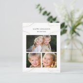 Eigen unieke kerstfotofeestdag voor Collage Briefkaart (Staand voorkant)