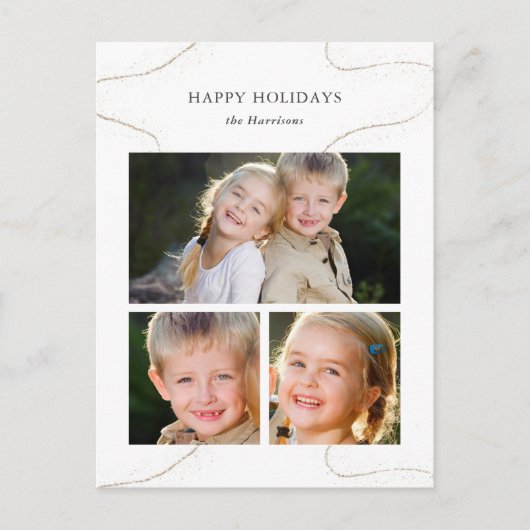 Eigen unieke kerstfotofeestdag voor Collage Briefkaart (Voorkant)