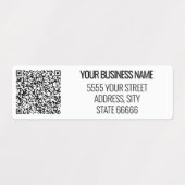Eigen uw bedrijfsnaam adres QR-codebabels Labels (Design 1)