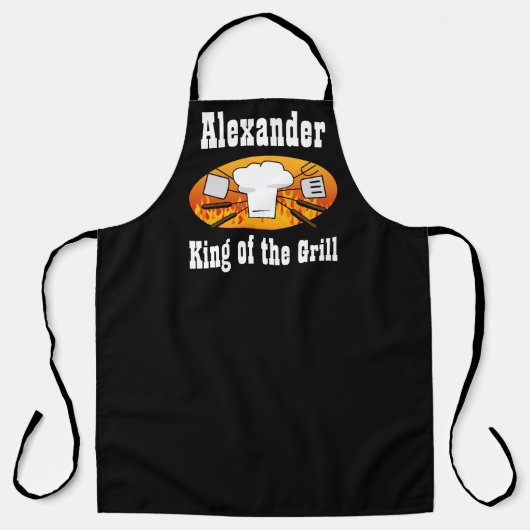 Eigen vader koning van Grill BBQ Grilling Fathers  Schort (Voorkant)