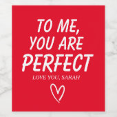 Eigen Valentijnsdag Wijnlabel Wijn Etiket (Enkel label)