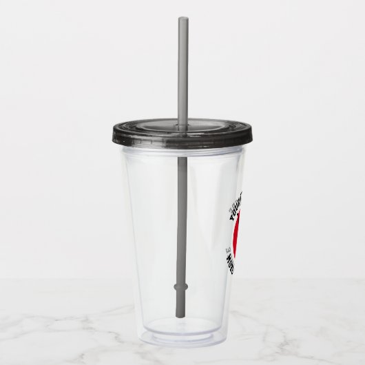 Eigen vechtkunsten karaatstrijder transparant acryl drinkbeker (Rechts)
