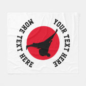 Eigen vechtkunsten karate schoppen silhouette fleece deken (Voorkant (Horizontaal))