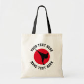Eigen vechtkunsten karate schoppen silhouette tote bag (Voorkant)