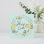 Eigen veer-vlinderkoepelkoepels, gelukkig paasen feestdagenkaart (Staand voorkant)