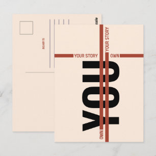 Eigen verhaal-shirt – Krachtige motivatiequote Briefkaart