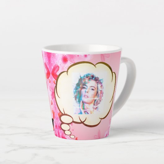 Eigen VERLIES MIJN KLEINE VALENTIJN Cherub Angels Latte Mok (Rechterhoek)