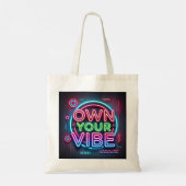 Eigen vibe - Neon Canvas tas (Achterkant)