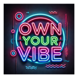 Eigen vibe - Neon Motivatie Poster