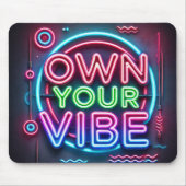 Eigen vibe - Neon Mouse Mat Muismat (Voorkant)