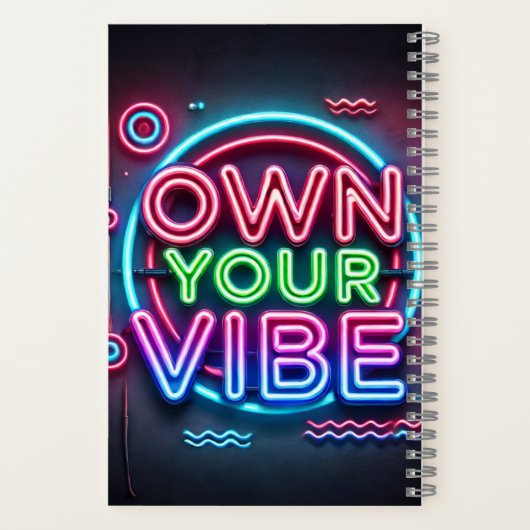 Eigen Vibe - Neon Spiral Notitieboek (Achterkant)