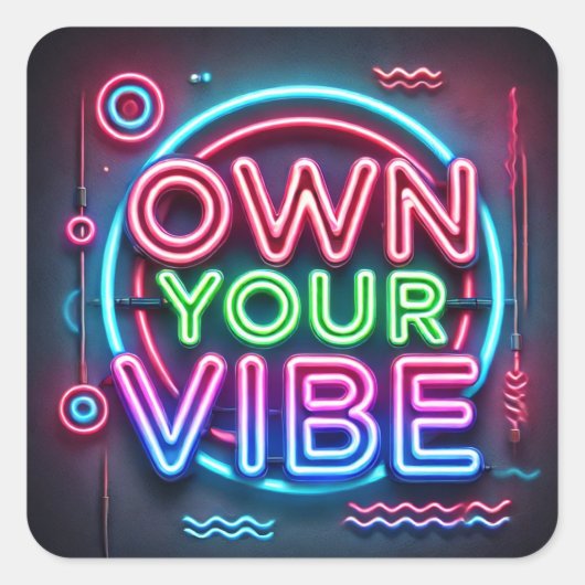 Eigen vibe - Neon Stickers (Voorkant)