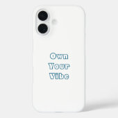 Eigen Vibe - Stijlvolle iPhone 16 Back Hoesje (Achterkant)