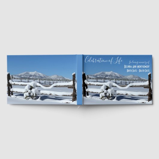 Eigen viering van de sneeuwscène in de winter, ver gastenboek (Volledig)