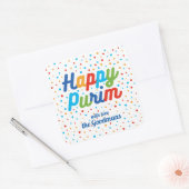 Eigen vierkant Purim Cadeetiket Vierkante Sticker (Envelop)