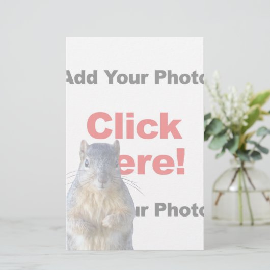 Eigen vierkant toevoegen briefpapier (Staand voorkant)