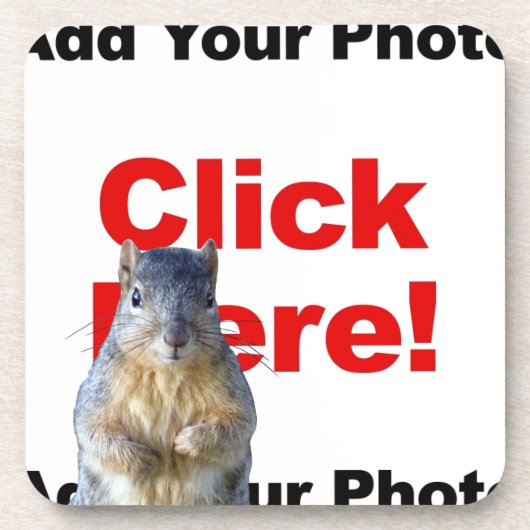 Eigen vierkant toevoegen onderzetter (Voorkant)