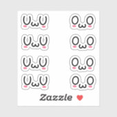Eigen vinylSticker voor Uwu en Owo Sticker (Vel)