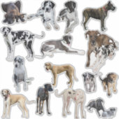 Eigen vinylStickers Grote Denen Sticker (Voorkant)