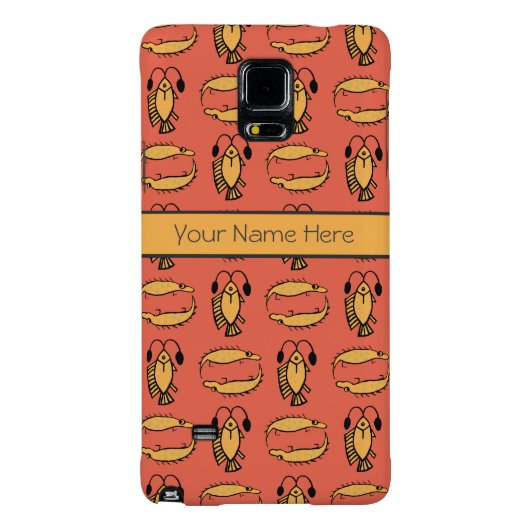 Eigen vis krokodil Egyptisch Tribaal Rood Geel Case-Mate iPhone Case (Achterkant)