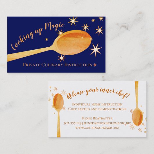 Eigen visitekaartje in de vorm van een magie op de (Voorkant / Achterkant)