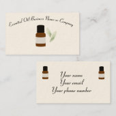 Eigen visitekaartje voor etherische olie met eigen (Voorkant / Achterkant)