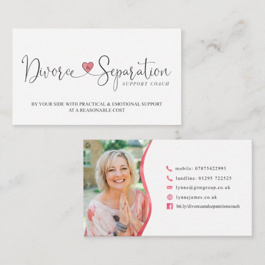 Eigen Visitekaartjes voor scheidingslak en scheidi (Voorkant / Achterkant)