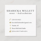 Eigen Visitekaartjes voor woestijnen (Achterkant)