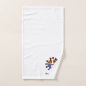 Eigen vlag, Ikurriña + Verenigde Staten van Amerik Bad Handdoek (Handdoek)