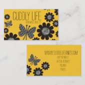 Eigen vloerbedekking van breinaalden voor vlinders visitekaartje (Voorkant / Achterkant)