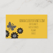 Eigen vloerbedekking van breinaalden voor vlinders visitekaartje (Achterkant)