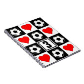 Eigen voetbalspeler Jersey nummer chequepoorten Notitieboek (Rechterzijde)