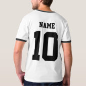 Eigen voetbaltruien voor mannen t-shirt (Achterkant volledig)