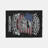 Eigen voor altijd de titel Airborne US Army Vetera Fleece Deken (Voorkant (Horizontaal))