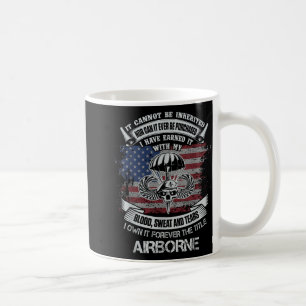Eigen voor altijd de titel Airborne US Army Vetera Koffiemok