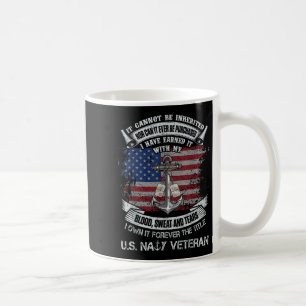 Eigen voor altijd de titel marine veteraan zeiler koffiemok